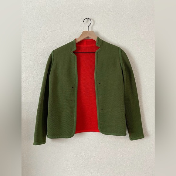 60s vintage Open Front sweater Cardigan Sweater holiday Christmas 1960s - Picture 5 of 8